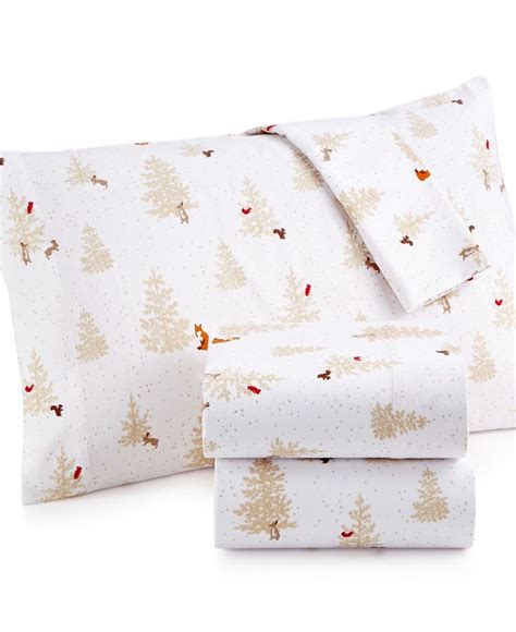 Martha Stewart Collection Novelty Flannel Sheet Set Only At Macys