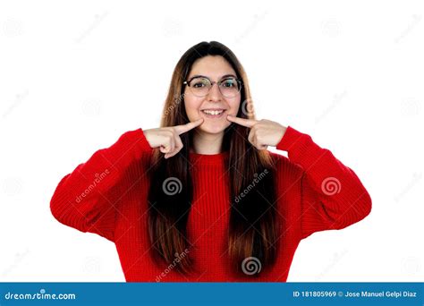 Brunette Girl With Glasses Stock Image Image Of Beautiful 181805969