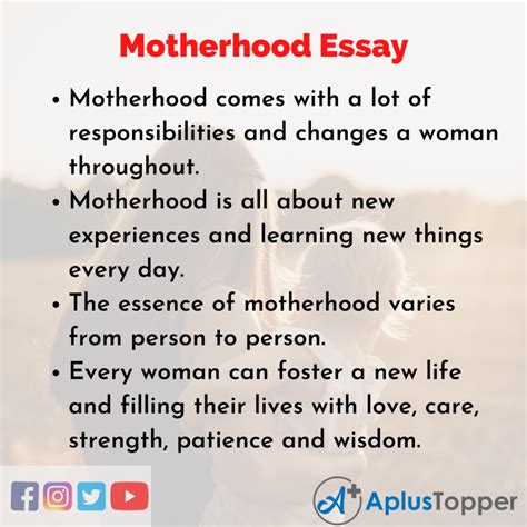 Motherhood Essay Essay On Motherhood For Students And Children In