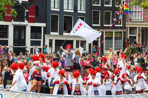 amsterdam canal parade 2014 editorial image image of dancing homosexuality 45951725