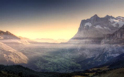 1920x1080 Mountains Fog Sky Valley Coolwallpapersme