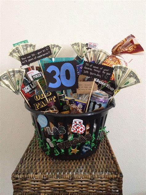 30th Birthday Basket For A Man Made This For My Husband 30 Of His