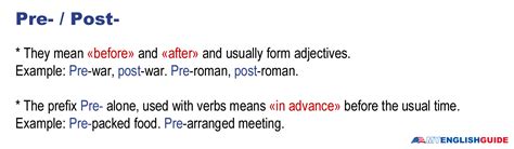 Pre Post And Bi Semi Prefixes