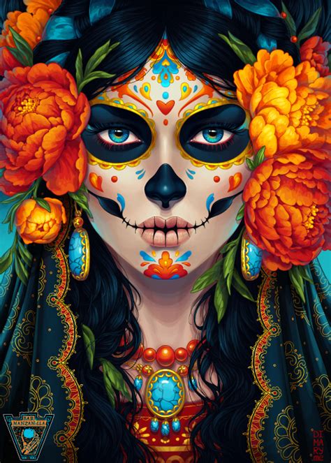 Commission Day Of The Dead By Maria Dimova Imaginaryhumans