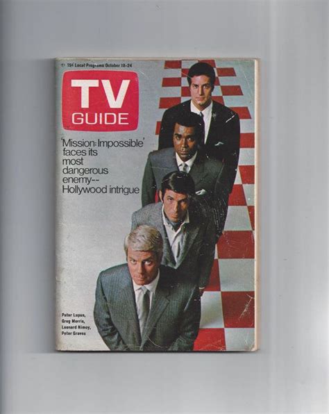 October 18 1969 Tv Guide Featuring Mission Impossible Cast Etsy Tv