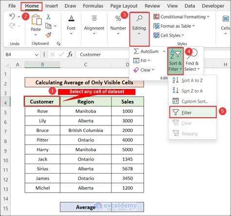 How To Average Only Visible Cells In Excel 3 Quick Methods