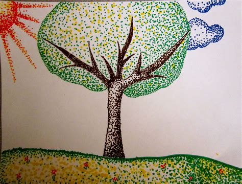 Pin By Becky Heinrich On Childrens Art Projects Pointillism Dot