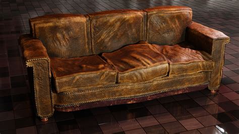 Peter Jessiman Old Worn Leather Sofa Practice