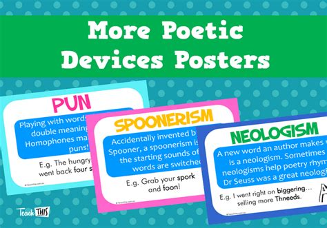More Poetic Devices Posters Poetic Devices Poetic Poster