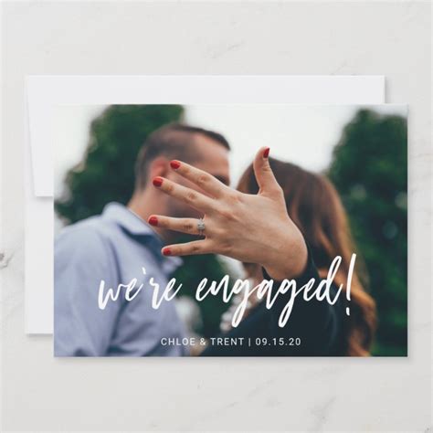 Were Engaged Engagement Announcement Card