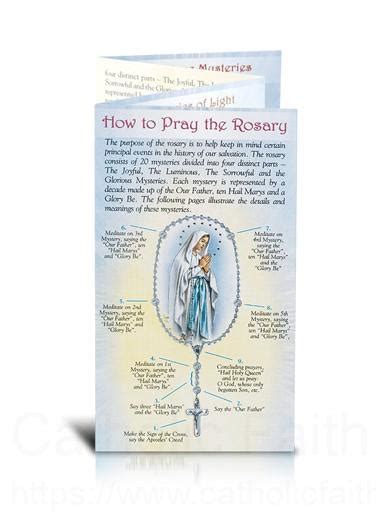 While holding the crucifix, make the sign of the cross and say the apostles' creed. How To Pray the Rosary Folding Pamphlet - Packs of 10