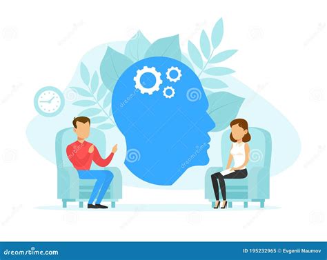 Psychotherapy Counseling Concept Psychologist Man And Young Woman