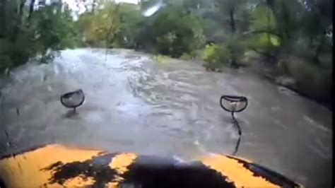 Turn Around Dont Drown School Bus Driver Caught On Video Trying To Drive Through Dangerous