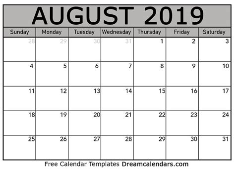 0%0% found this document useful, mark this document as useful. Printable Blank August 2019 Calendar on We Heart It