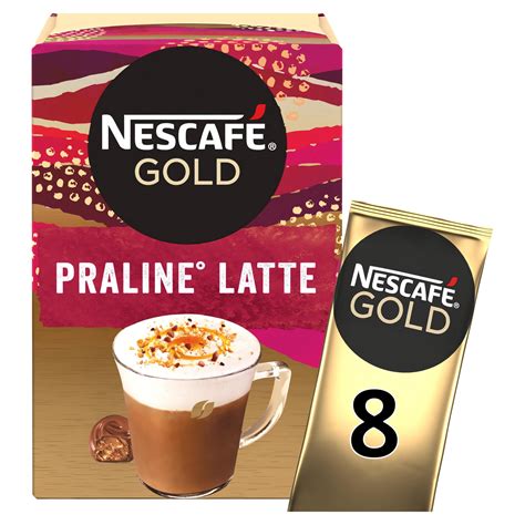 Nescafe Gold Praline Latte Instant Coffee 8 X 18g Sachets Iceland Foods