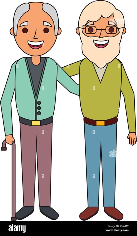 Two Older Men Embraced Friends People Stock Vector Image And Art Alamy