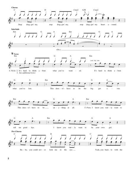 Stop Draggin My Heart Around By Stevie Nicks Mike Campbell Digital Sheet Music For Download
