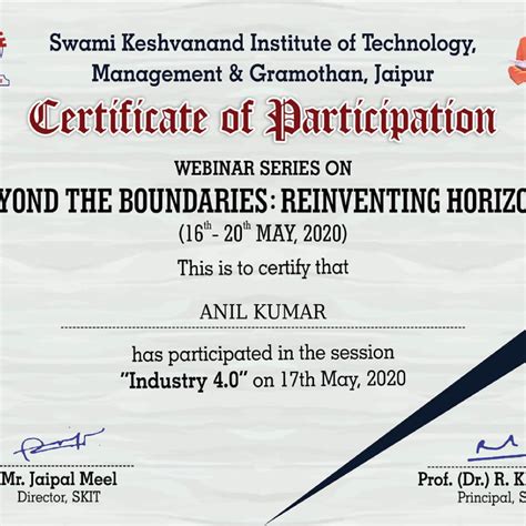 Certificate 1 On Industry 40 Standards Speakers Are Sh Avneet Gupta