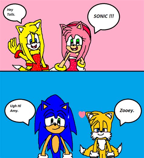 Amy X Sonic And Zooey X Tails Short Comics Sonic The Hedgehog Fan Art