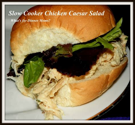 Slow Cooker Chicken Caesar Salad Sandwiches Whats For Dinner Moms