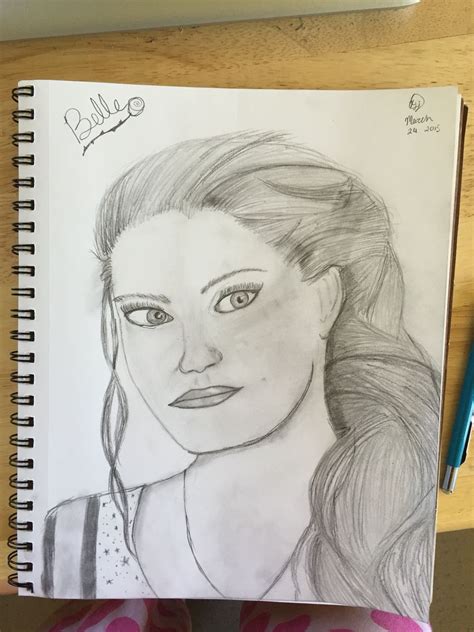 Belle From Once Upon A Time First Time Drawing Semi Realistic People Feedback Would Be