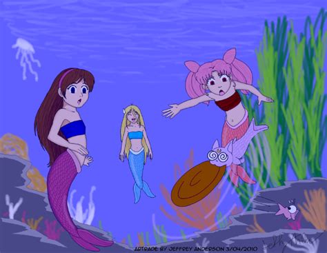 Request Playing Mermaids By Sailorenergy On Deviantart