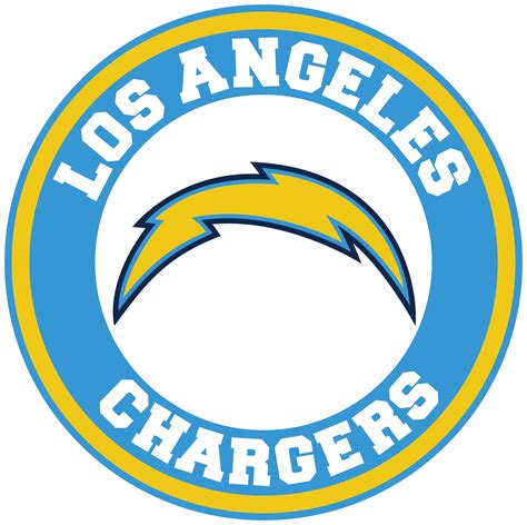 Los Angeles Chargers Circle Logo Vinyl Decal / Sticker 5 sizes png image