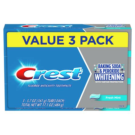 Crest Toothpaste Whitening Baking Soda And Peroxide 57 Oz 3 Pack
