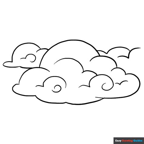 Clouds Coloring Page | Easy Drawing Guides