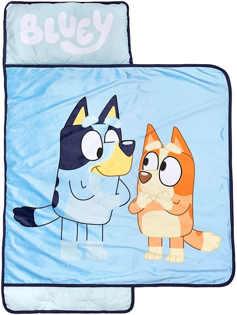 Bluey Sisters Nap Mat Built In Pillow And Blanket Ages 3 7 Bluey