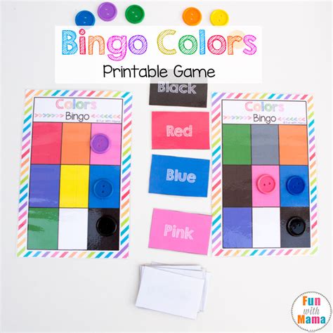 Printable Bingo Colors Fun With Mama