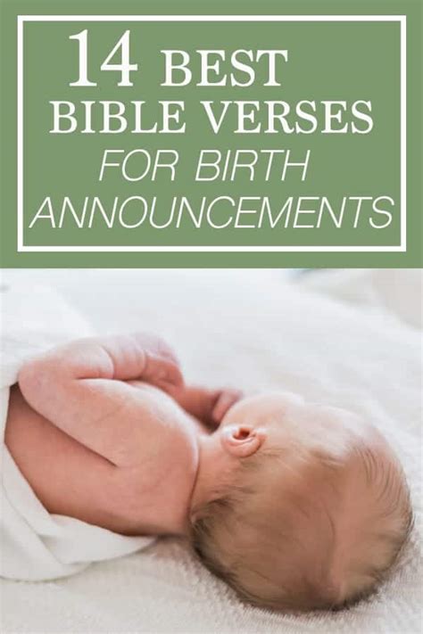 14 Of The Best Bible Verses For Baby Birth Announcement Card