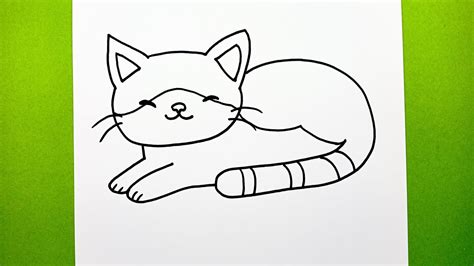 Çok Kolay Bir Kedi Çizimi Adım Adım Kolay Yoldan Kedi Resmi Nasıl