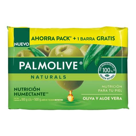 Jabón De Tocador Palmolive Naturals Sensación Humectante Oliva Y Aloe 5