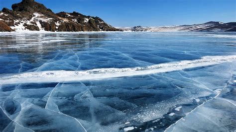 Baikal Lake Frozen Winter Macbook Air Wallpaper Download Allmacwallpaper