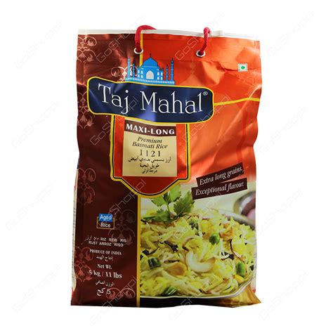 Taj Mahal Maxi Long Premium Basmati Rice 1121 5 Kg Buy Online