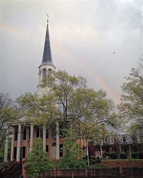 The Covenant Rainbow And A Dove Over First Presbyterian Church