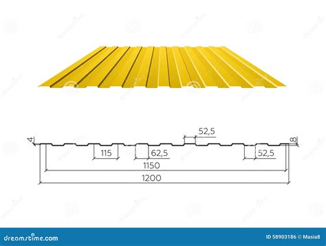 Corrugated Metal Roof Illustration Stock Illustration Illustration