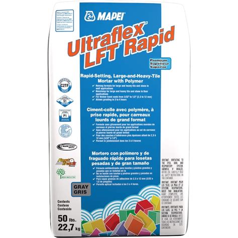 Mapei Ultraflex Lft Rapid Gray Thinsetmedium Bed Tile Mortar 50 Lb