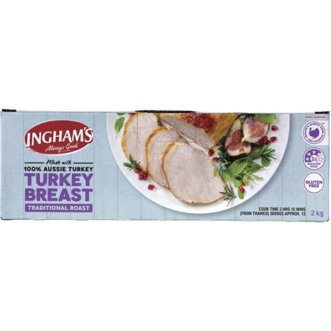 Ingham S Frozen Turkey Breast Traditional Roast 2kg Woolworths