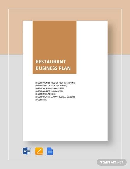 Restaurant Business Plan Template 17 Free Pdf Word Documents Download