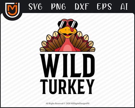 Wild Turkey Svg Thanksgiving Turkey Clipart Turkey Cut Etsy