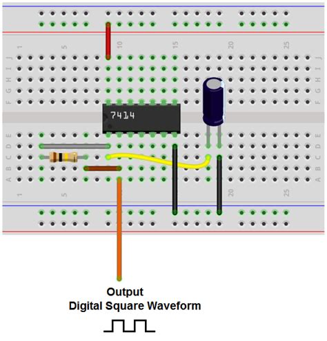 How To Build An Oscillator Circuit With A 7414 Schmitt Trigger Inverter