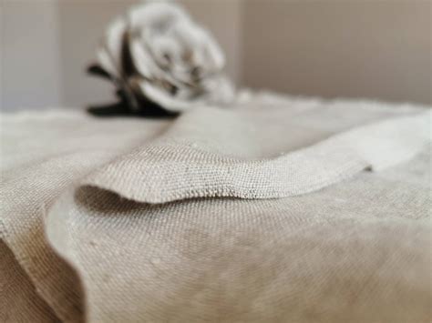 NATURAL UNDYED Linen Fabric By The Yard Or Meter Grayish Etsy