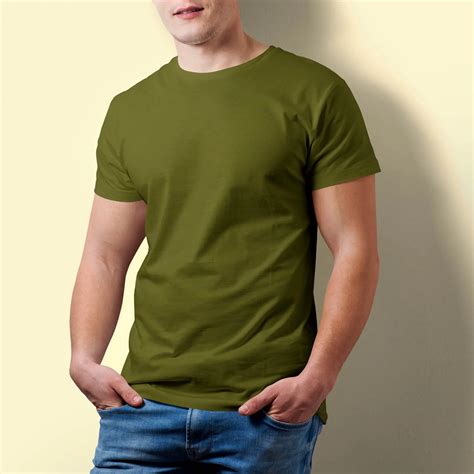 Buy Olive Green T Shirt Online 100 Cotton T Shirts
