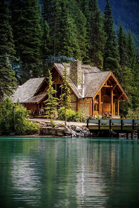 Bc Photograph Cabin At The Lake By Thomas Nay Desenho De Casa De