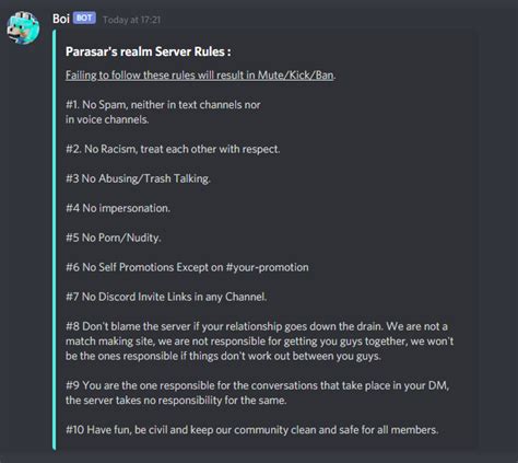 Discord Rules Template