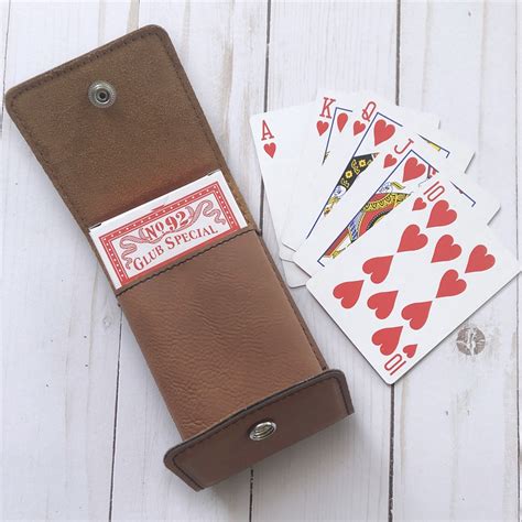 Engraved Initials Caramel Playing Cards Set Giftsforyounow