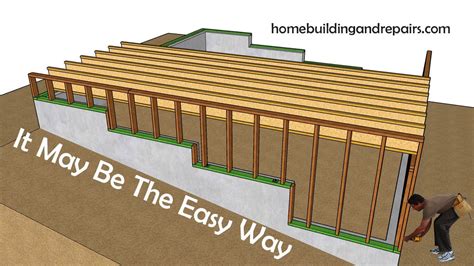 Learn How To Calculate And Build Framed Wall Above Step Down Type