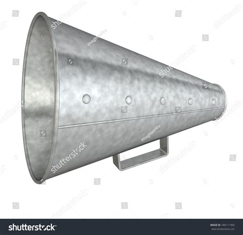 Oldfashioned Megaphone Loudhailer Bullhorn 3d Rendering Stock